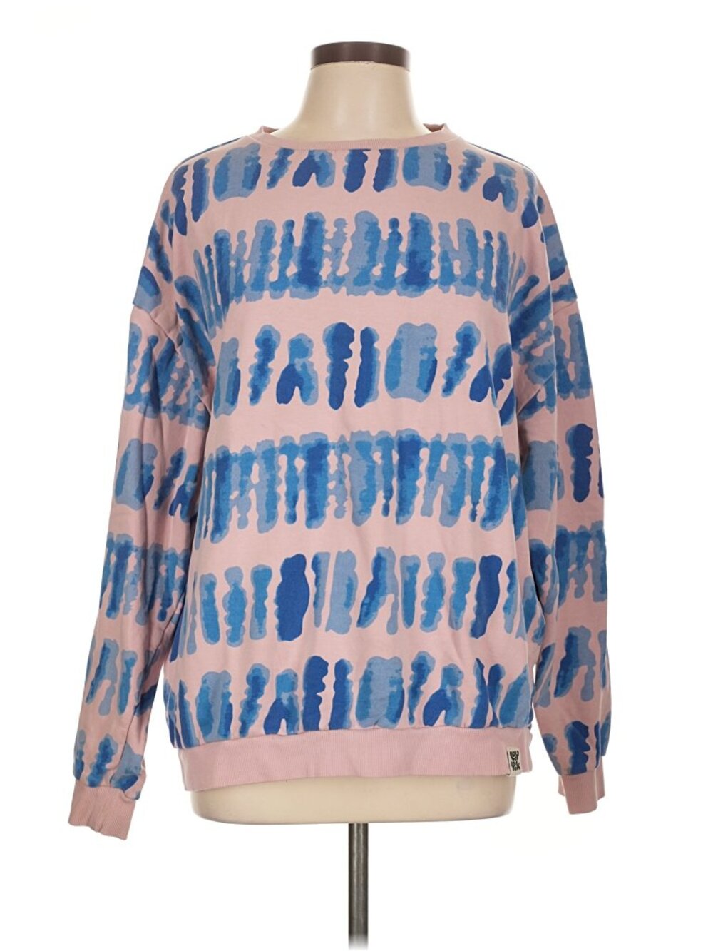 Lucy & Yak Sonny Sweatshirt Pink Blue Tie Dye Print Large Like New Organic